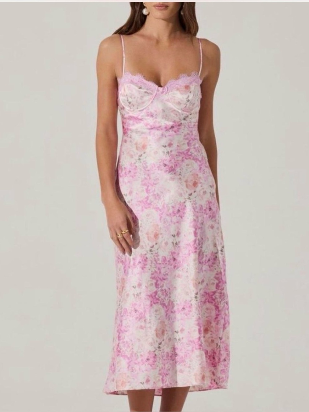 ASTR the label silk floral dress